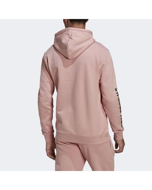 Adidas Pink Originals Alphabet Printing Large Logo Long Sleeves Pullover for men