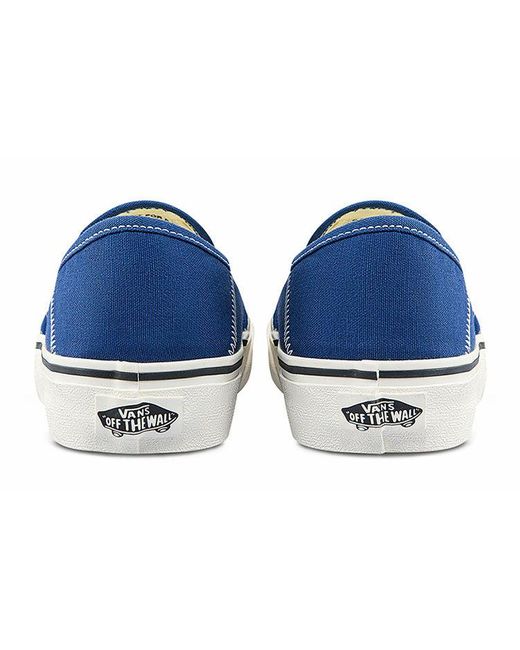 Vans Blue Slip-On Sf Classic Casual Skateboarding Shoes Funny Printing for men