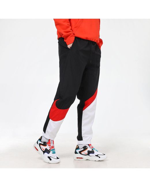 Nike Black As Sportswear Hbr Pant Wvn Stmt Logo for men