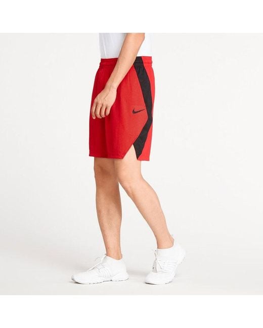 Nike Red Basketball Training Sports Quick-Dry Splicing Short Pant for men