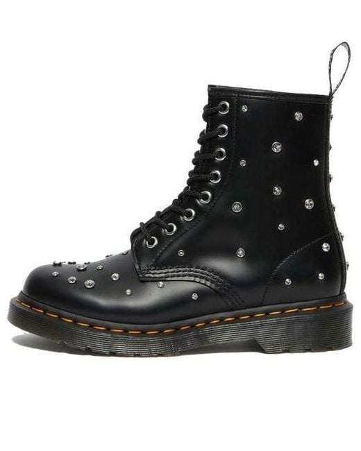 Dr. Martens Black (Wmns) Swarovski X 1460 Martin Boots