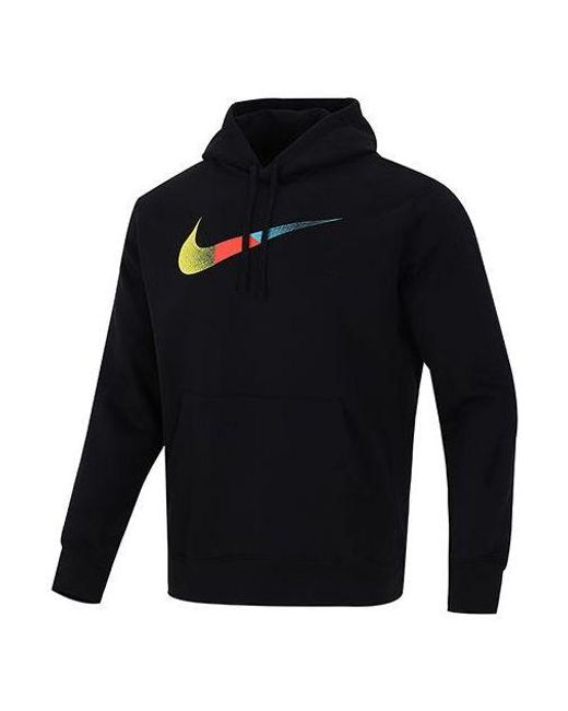 Nike Blue Nsw Bb Po Hdy Swsh Brnd Riff Contrasting Colors Logo Sports Pullover for men