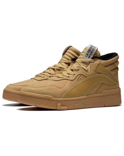 Li-ning Brown Superwave Mid Leather Tan' for men