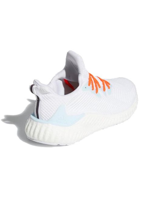 Adidas White Alphaboost 'Solar' for men