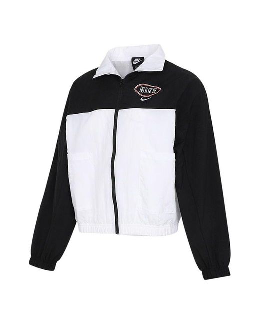 Nike Black (Wmns) Embroidery Logo Stand Collar Jacket