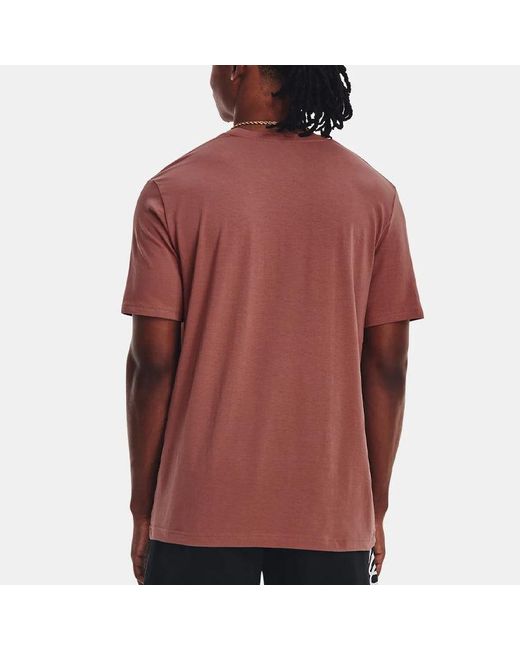 Under Armour Pink Curry Comic Fill Short Sleeve T-Shirt Fusion' for men