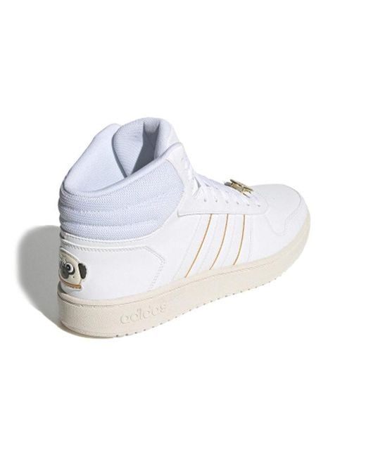 Adidas White Hoops 2.0 Mid for men