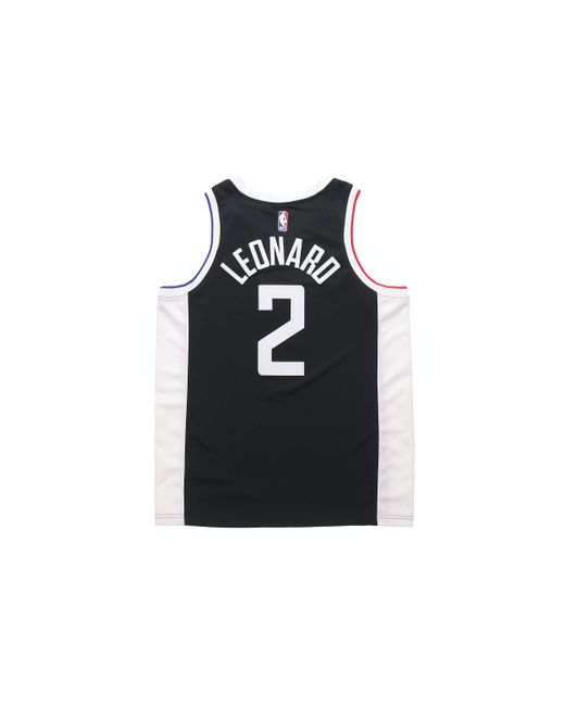 Nike Black Nba Sports Quick Dry Basketball Jersey/Vest Sw Fan Edition Los Angeles Clippers Leonard 2 for men