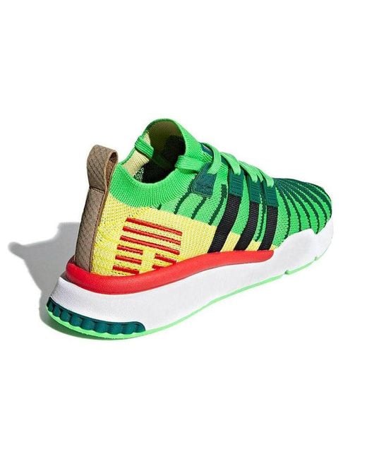 Adidas Green Dragon Ball Z X Eqt Support Mid Adv Primeknit Shenron for men