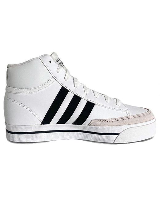 Adidas White Neo Retrovulc Mid Sneakers/Shoes for men
