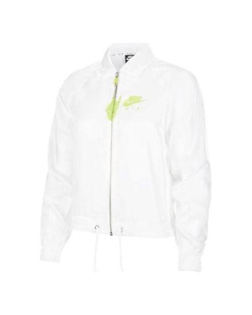 Nike White Air Athleisure Casual Sports Jacket
