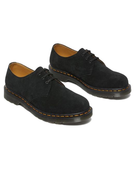 Dr. Martens Black (Wmns) 1461 Suede Oxford Shoes