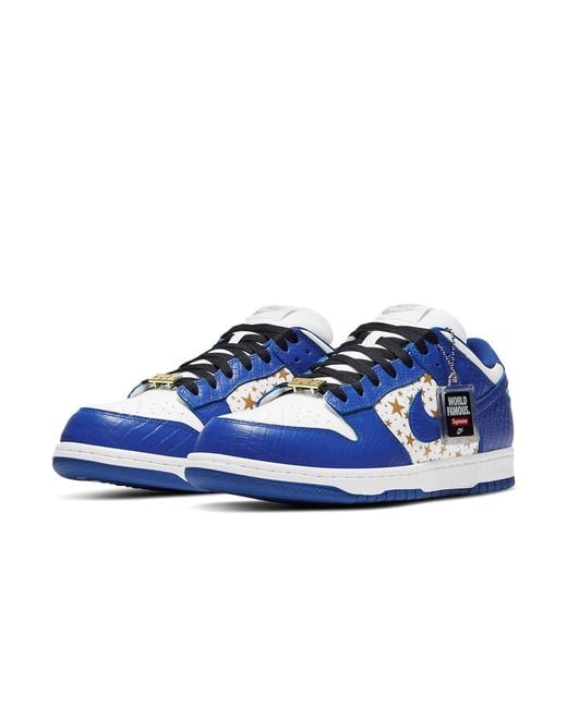 Nike Blue X Supreme Sb Dunk Low Og Qs 'Hyper Royal' for men