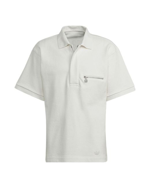 Adidas White Version Tie-Break Polo Shirt for men