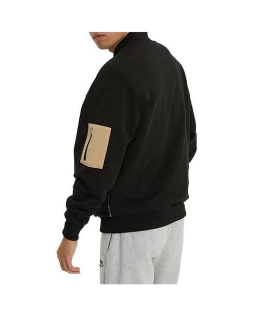 PUMA Black Logo Baseball Jacket for men
