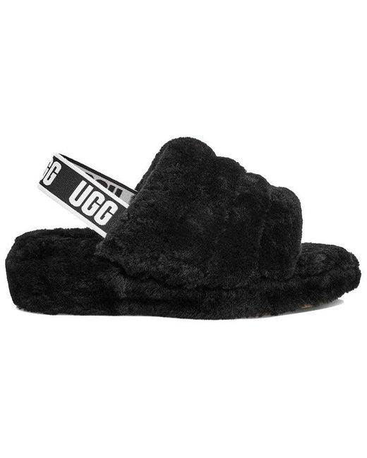 Ugg Black (Wmns) Fluff Yeah Slide Thick Sole Slipper