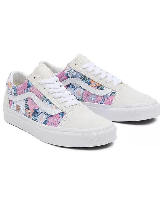 Vans Blue Retro Floral Old Skool for men