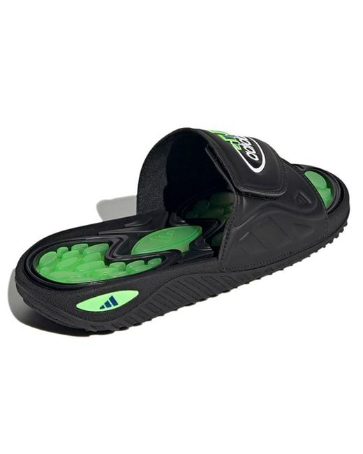 Adidas Blue Reptossage Slides Cozy Wear-Resistant Flat Heel Sports Slippers for men
