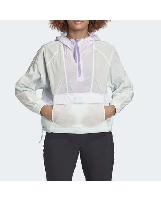 Adidas White (Wmns) Athletics Cropped Wind.Rdy Jacket Asia Sizing
