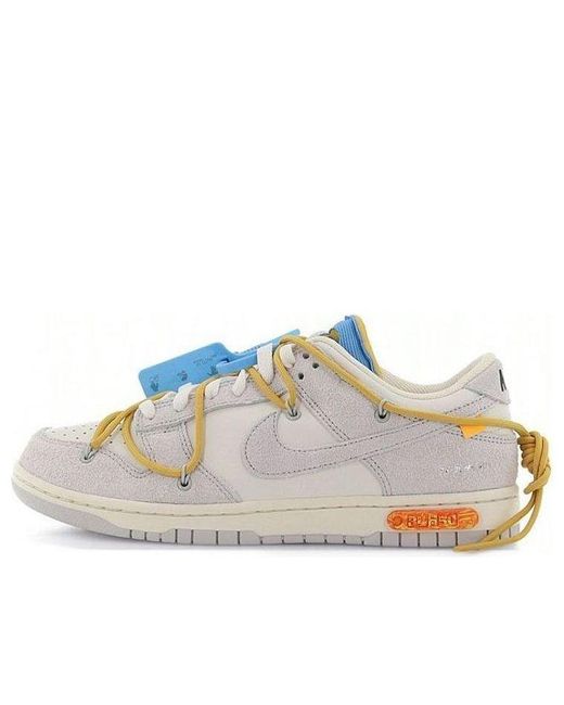 Nike Blue X Off- Dunk Low 'Lot 34 Of 50' for men