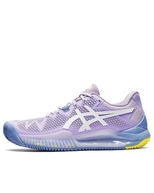 Asics Blue (Wmns) Gel-Resolution 8 Tennis Sneakers 'Lilac'