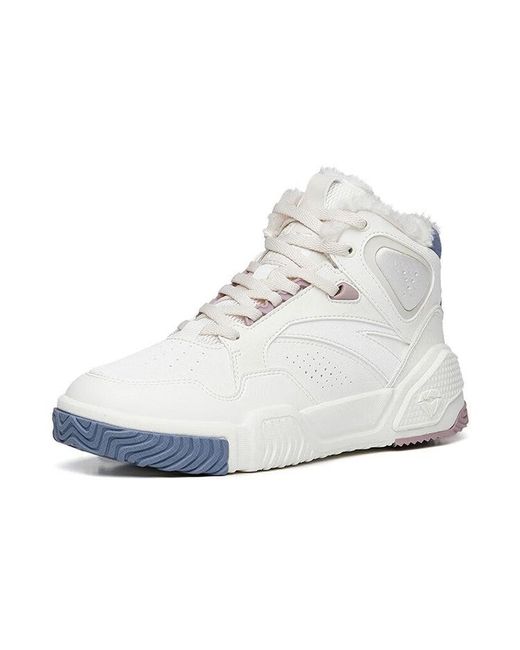 Anta White (Wmns) High-Top Skateboard Sneakers Flame'
