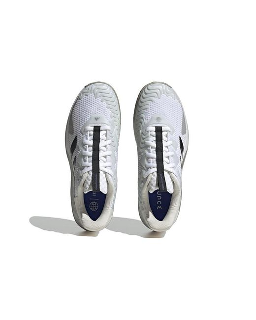 Adidas White Solematch Control Tennis Shoes Lucid' for men