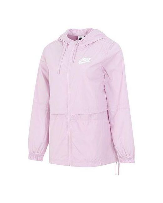 Nike Pink (Wmns) As W Sportswear Rpl Essntl Wvn Jkt Jacket Regal
