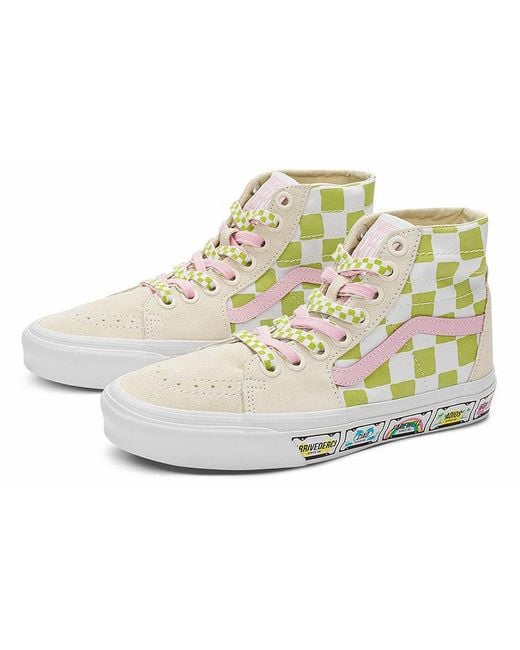 Vans White Emma Mulholland On Holiday X Sk8-Hi Tapered 'Whimsical Checkerboard' for men