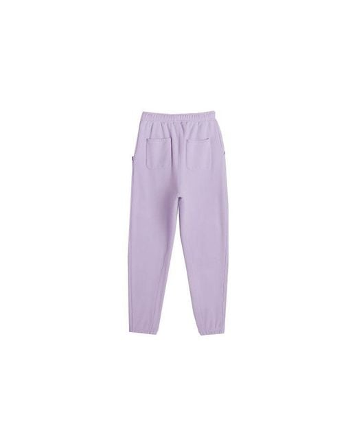 Adidas Purple Originals X Ivy Park Crossover Casual Solid Color Bundle Feet Sports Pants/Trousers/Joggers for men