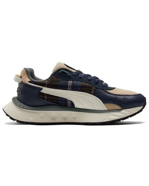PUMA Blue Wild Rider Flannel Cream' for men