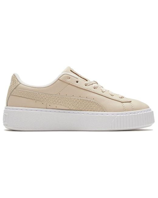 PUMA White (Wmns) Platform Snake Khaki