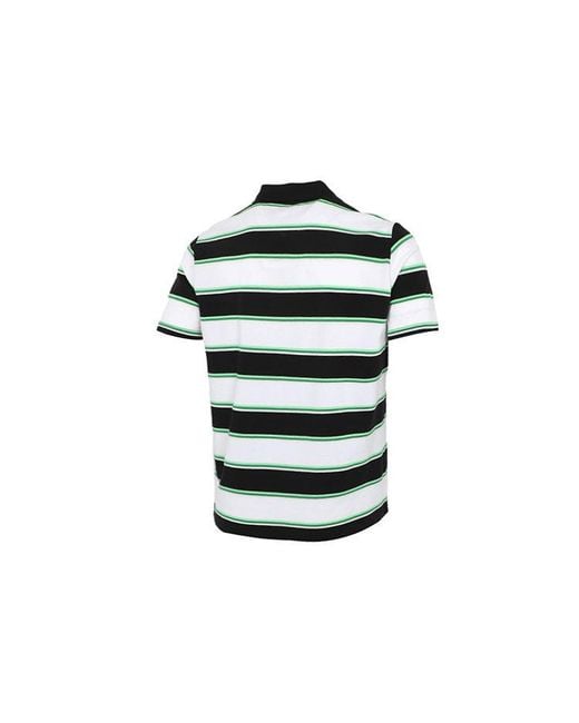 PUMA Green Downtown Stripe Polo Tee Shirt for men