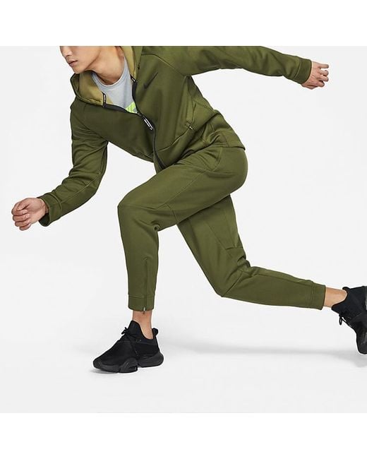 Nike Green Pro Therma-Fit Fleece Stay Warm Sports Training Hooded Jacket for men