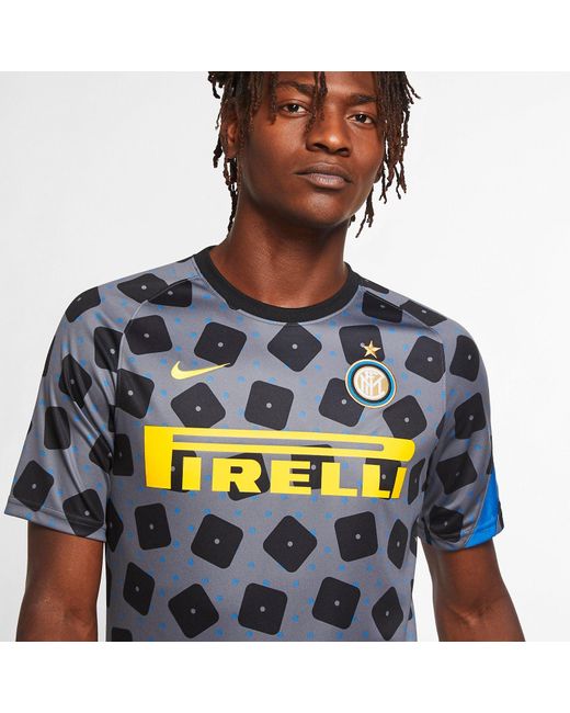 Nike 20-21 Inter Milan Cl Pre-match Training Shirt in Blue for Men | Lyst