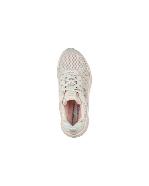 Skechers White (Wmns) Relaxed Fit D'Lux Walker Low Top