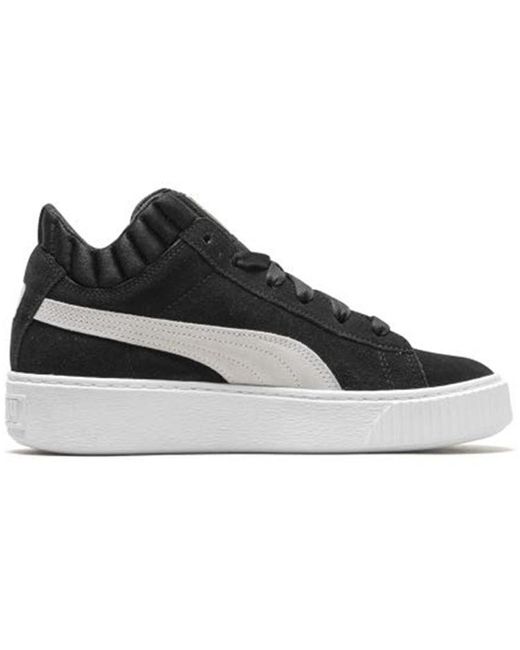 PUMA Black (Wmns) Platform Demi Retro Low Tops Casual Skateboarding Shoes
