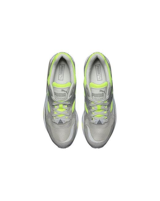 PUMA White R698 Progressive Lace Up Running Shoes for men