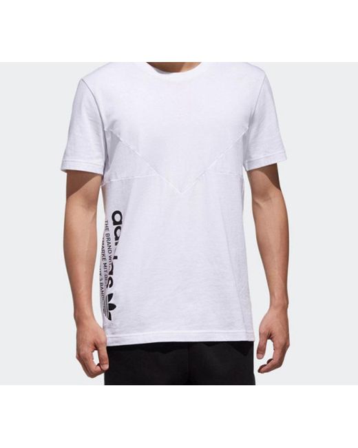 Adidas White Originals Nmd Alphabet Logo Short Sleeve for men