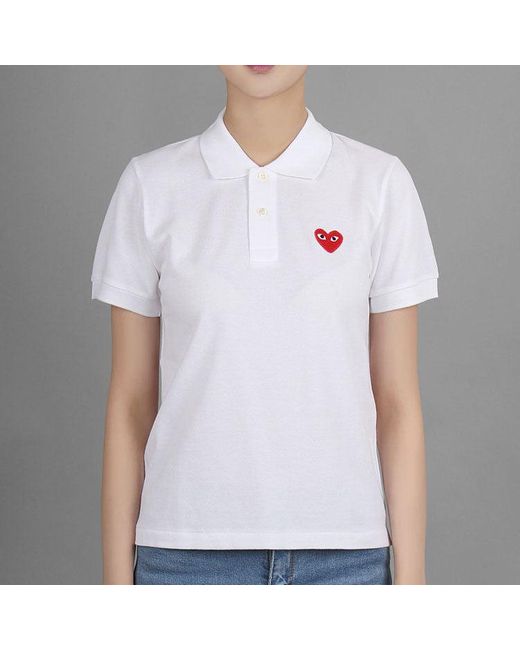 COMME DES GARÇONS PLAY White (Wmns) Polo Emblem