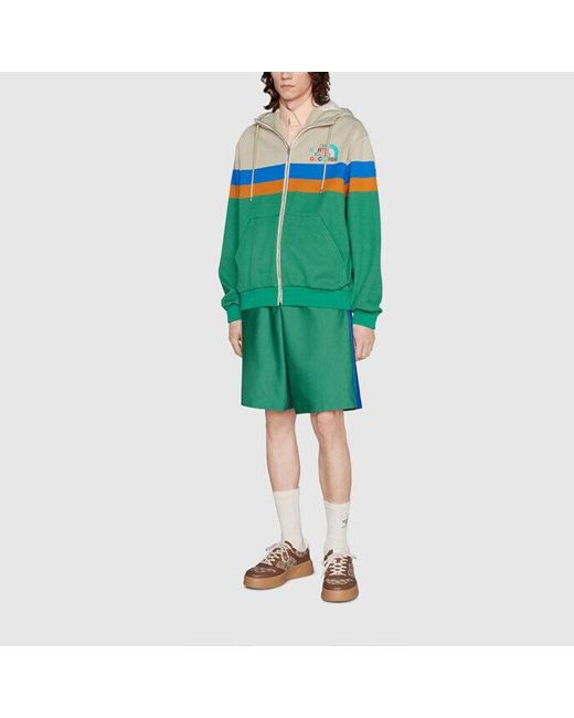 Gucci Green X The North Face Nylon Shorts for men