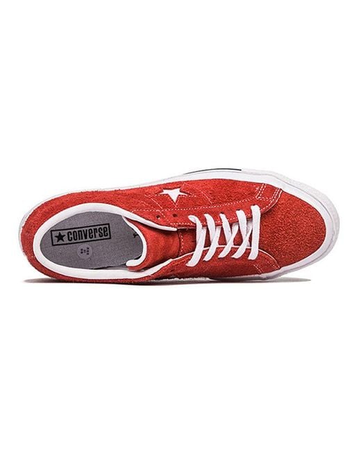 Converse Red One Star Ox Suede' for men