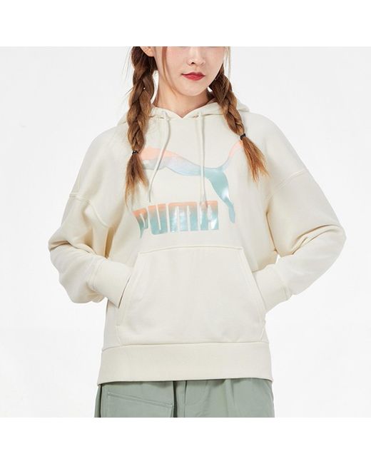 PUMA White (Wmns) Classics Logo Hoodie