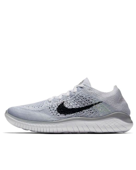 Nike Gray (Wmns) Free Rn Flyknit 2018 Platinum'