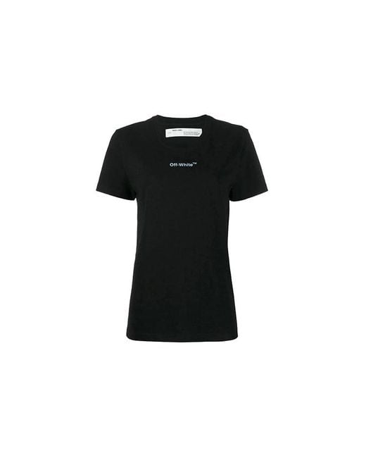 Off-White c/o Virgil Abloh Black (Wmns) Arrows Sketch Printed Short Sleeve