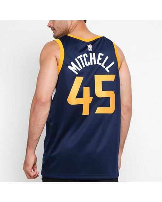 Nike Blue Nba Mitchell Utah Jazz Team Limited Sw Jersey for men