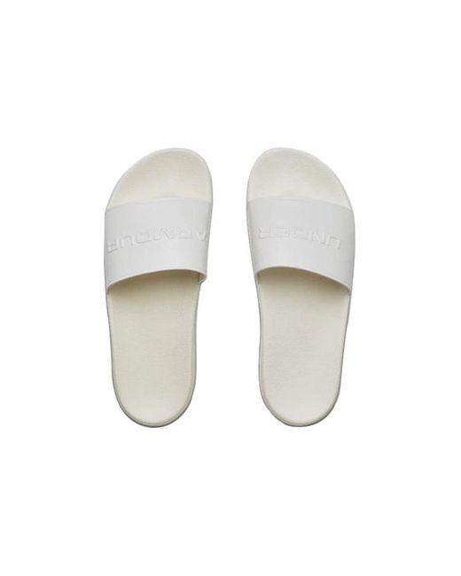 Under Armour White Core Remix Slippers for men
