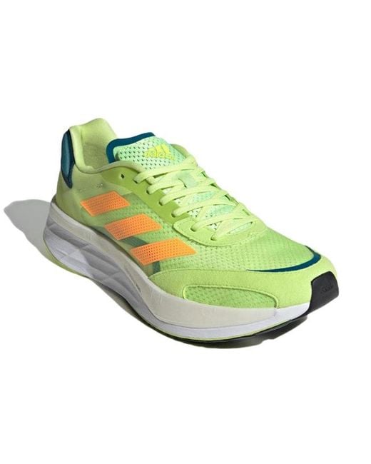 Adidas Yellow Adizero Boston 'Pulse Lime Flash' for men