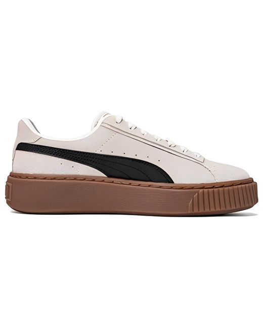 PUMA White (Wmns) Platform Skate Shoes 'Cream'