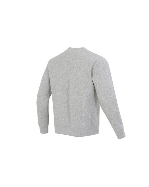 Nike Gray Club Fleece+ Brushed-Back Crew for men